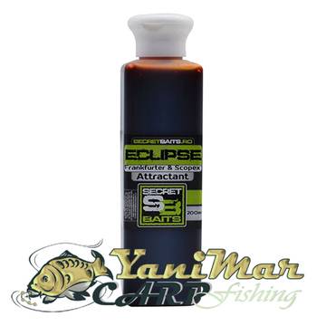 Течна добавка Secret Baits Франкфуртер и Скопекс, атрактант за риболов 200 ml