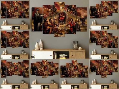 Декоративно пано за стена от 5 части „Заветът на хан Кубрат“ – HD-914