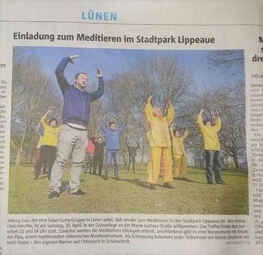 Германия: Събития на Фалун Дафа в девет града с отзвук в немските медии