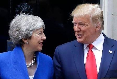 Доналд Тръмп се срещна с британския премиер Тереза Мей в Лондон