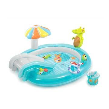 Intex Надуваем център за игра с пързалка Крокодил