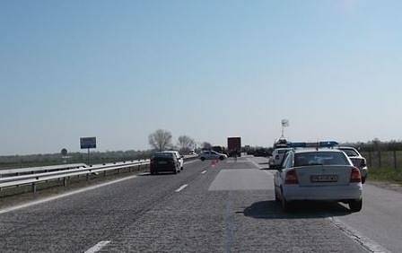 Катастрофа блокира движението на АМ „Тракия“ край Вакарел