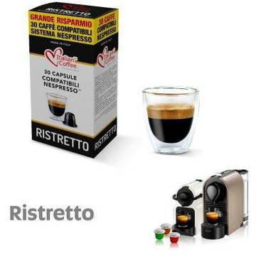 Капсули за кафе Italian Coffee Ristretto 30 бр. съвместими с Nespresso