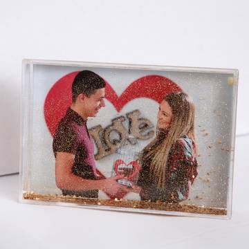 Преспапие със златист брокат