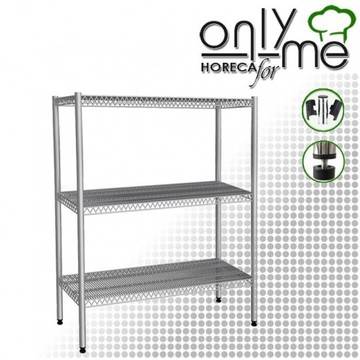 Неръждаем стелаж с 3 рафта 160x91x36 INOX 201