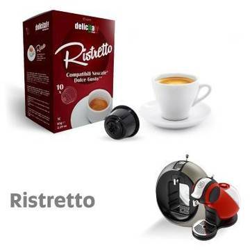 Капсули Italian Coffee Ristretto Delicitaly 10бр. съвместими с Nescafe Dolce Gusto