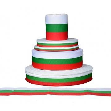 Тъкана трикольорна лента 2 см