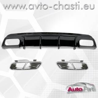 Заден дифузьор A45 AMG и накрайници за ауспуха за Mercedes A W176