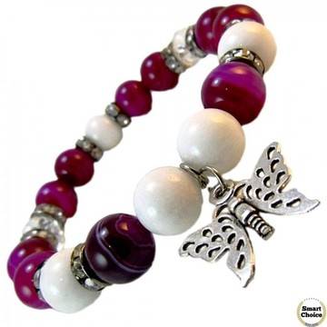 Дамска гривна от естествени камъни Ахат и Оникс – DM-2344