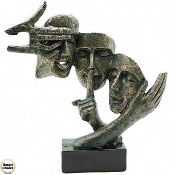 Статуетка фигура от полирезин – „Не знам, не чух, не видях“ 32 см. Модел 81-8163