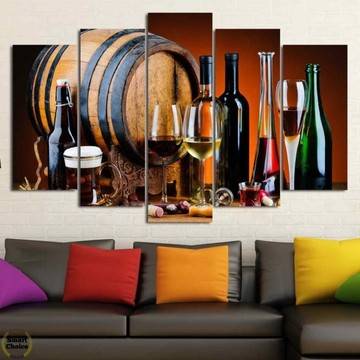 Декоративно пано за стена от 5 части с традиционна българска изба – HD-906