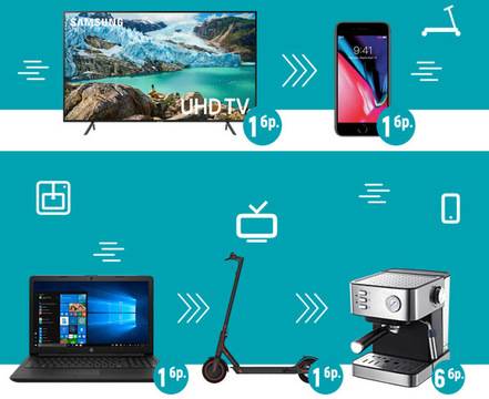 Спечелете телевизор, ноутбук, iPhone 8, ел. тротинетка и кафемашини