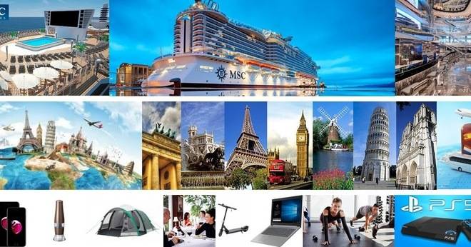Спечелете круизи, екскурзии, телевизори, SonyPlaystation, компютри, телефони