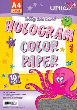 Картон брокатен 250г А4 10 листа сребърен