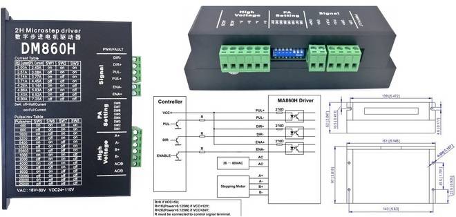 Драйвер за стъпков мотор, драйвер за стъпков мотор А 4988, драйвер за стъпков мотор dm860h