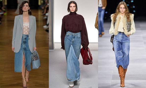 Дългата дънкова пола завладява модните тенденции