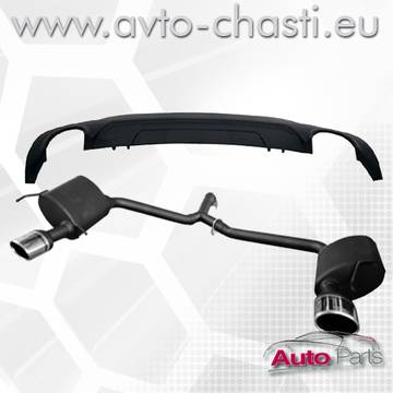 ДВОЕН ДИФУЗЬОР СЪС СПОРТНА АУСПУХОВА СИСТЕМА ЗА MERCEDES C W204