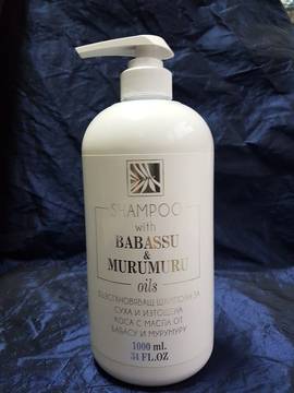 Papino Shampoo with barbassu i murumuru oils Възстановяващ шампоан за суха и изтощена коса с масла от бабасу и муру муру 1000мл