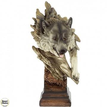 Фън Шуй статуетка. Фигура от полирезин на вълк – 31 см. Модел 81-7984