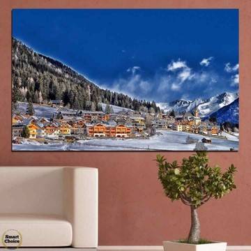 Картина пано за стена от 1 част – Алпийски курорт – HD-660-1