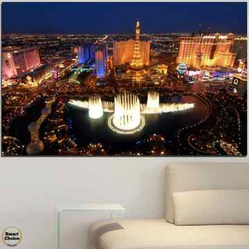 Картина пано за стена от 1 част с изглед от Лас Вегас – HD-662-1
