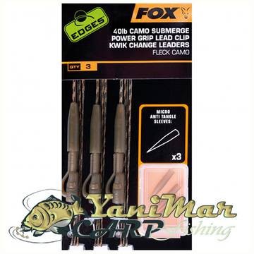 Готов монтаж Fox Edges Camo Submerge Power Grip Lead Clip Kwik Change
