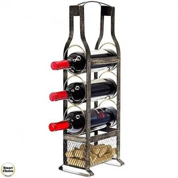 Метална поставка за три бутилки вино „Bottle“ – 55 см. Модел – 81-7912