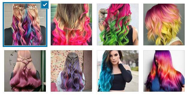 Идеи за Цветни Прически и Кичури Омбре в Ярки Цветове