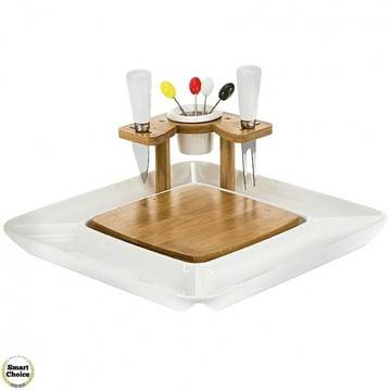 Керамичен комплект с плато за сервиране 28 см. Модел 76-8235