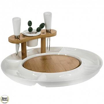 Керамичен комплект с плато за сервиране 30 см. Модел 76-8234