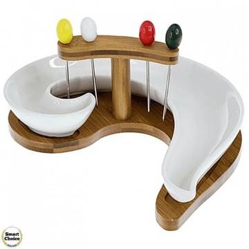 Керамичен комплект с плато за сервиране 26 см. Модел 76-8236