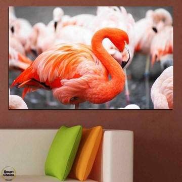 Картина пано за стена от 1 част с Розово фламинго – HD-014-1