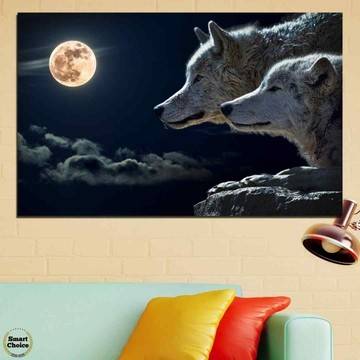 Картина пано за стена от 1 част със семейство вълци – HD-551-1