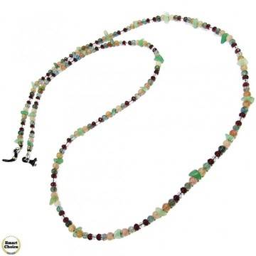 Връзка за очила от естествени камъни Авантюрин и Ахат – DM-1071