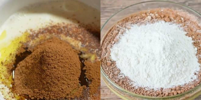 Шоколадов кекс без яйца и кисело мляко