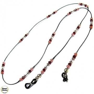 Връзка за очила от естествени камъни Розов кварц – DM-1075