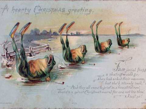 Необичайните коледни картички от Викторианската епоха