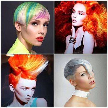 Разнообразни бои за коса