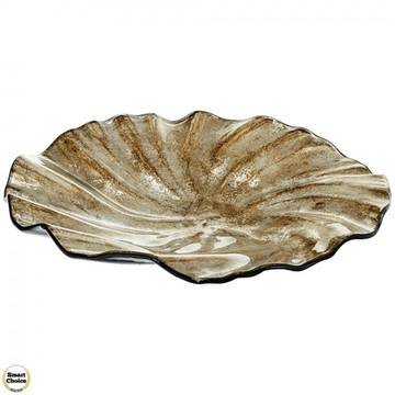 Кръгло стъклено плато „Седеф“ – 23 см. Модел 78-8465