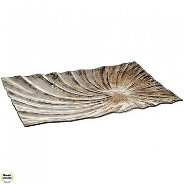 Правоъгълно стъклено плато „Седеф“ – 41 см. Модел 78-8449