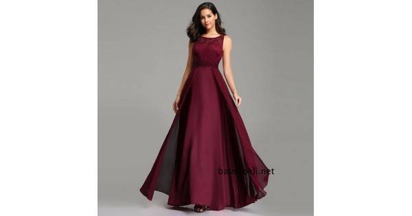 Дълга Официална Рокля Бордо