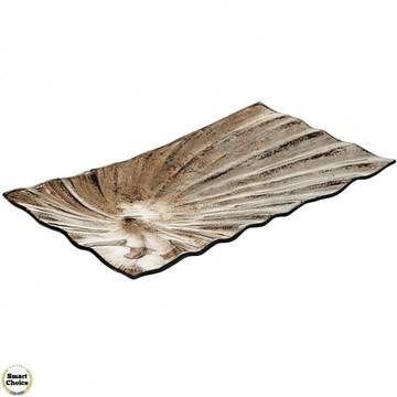 Правоъгълно стъклено плато „Седеф“ – 31 см. Модел 78-8447