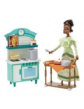 Оригинален Дисни комплект кукла Тиана и кухнята от ресторанта и с аксесоари