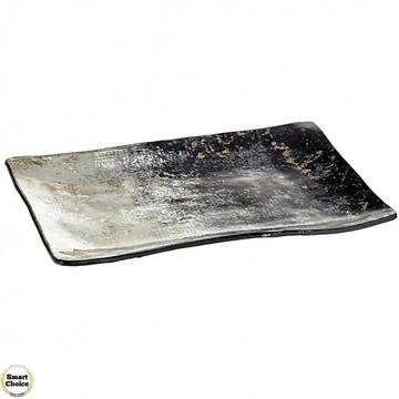 Правоъгълно стъклено плато „Синя приказка“ – 21 см. Модел 78-8450