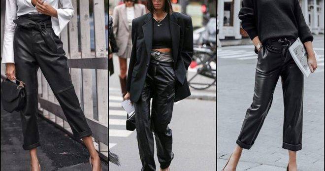 Как да носите кожени панталони тази зима?