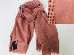 Красив дамски шал MADAME POLO Пепел от рози