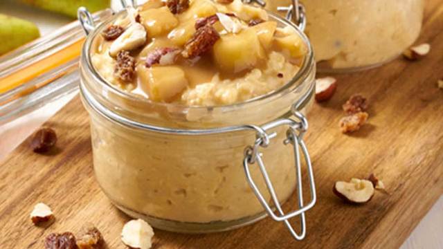 Овесени ядки с Ф1, приготвени от предната вечер