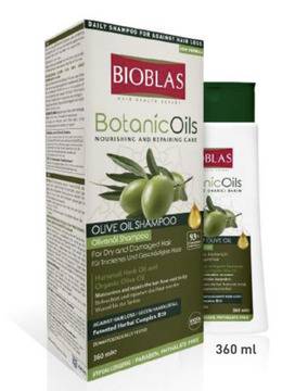 Bioblas Olive Oil Shampoo БИОБЛАС ШАМПОАН ЗА СУХА И УВРЕДЕНА КОСА С МАСЛО ОТ МАСЛИНА 360 мл