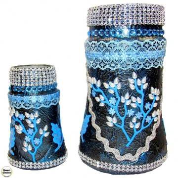 Сувенир – Комплект две вази за цветя „Синя идея“. Модел DM-9086