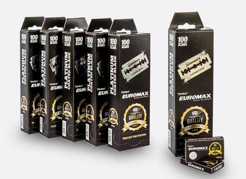 Ножчета за бръснене Euromax Platinum Coated Double Edge Razor Blades 100бр.